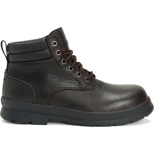 Muck Chore Farm Leather Lace CT-MED Boots for Men 12 Black Coffee